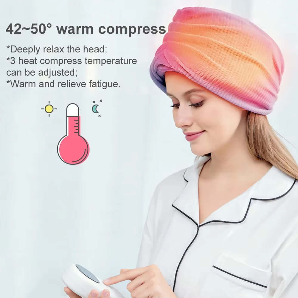 Electric Airbag Head Massager Vibration Air Compression Deep Kneading SPA for Headache Migraine Stress Relief Sleep Health Care masajeador antiestrés