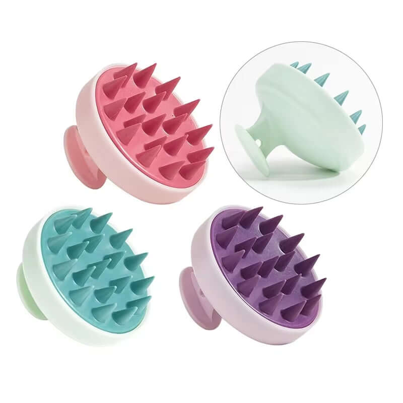 Silicone Shampoo Scalp Hair Massager Head Body Scalp Massage Brush Comb Hair Washing Comb Shower Brush Bath Spa Massage Brush Scalp Detox Brush