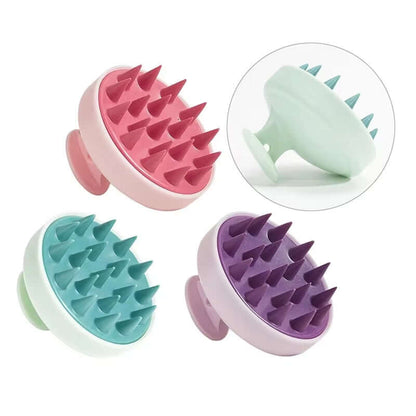 Silicone Shampoo Scalp Hair Massager Head Body Scalp Massage Brush Comb Hair Washing Comb Shower Brush Bath Spa Massage Brush Scalp Detox Brush