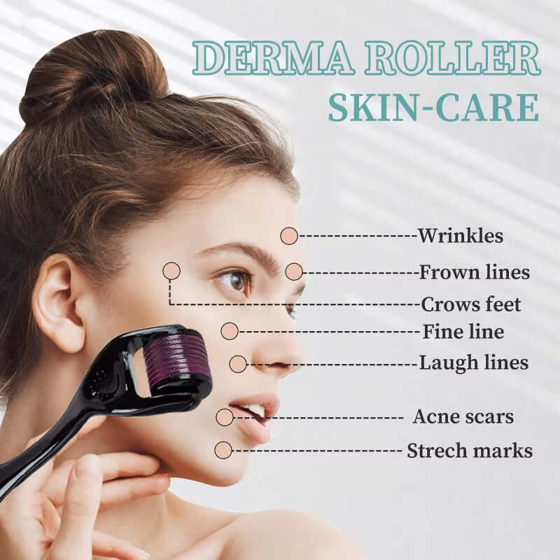 Micro Needling 540 Roller Derma Roller Professional Titanium Dermaroller 0.2/0.25/0.3Mm Hair Regrowth Beard Growth Treatment